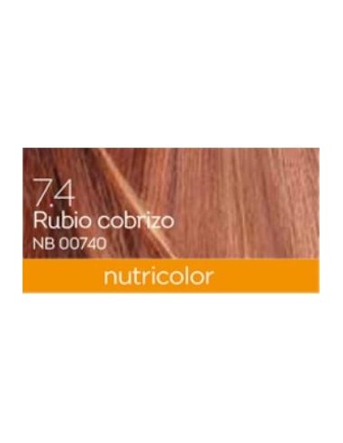 TINTE auburn blond dye 140ml. rojo cobrizo ·7.4 BIOKAP