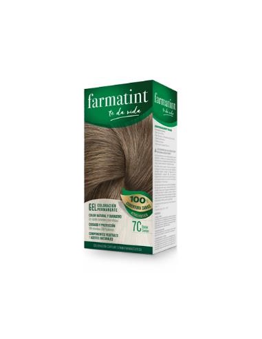 FARMATINT GEL 7C rubio ceniza 135ml.