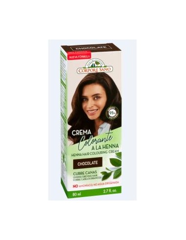 CREMA COLORANTE HENNA chocolate 80ml. CORPORE SANO