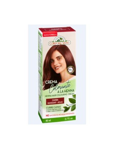 CREMA COLORANTE HENNA caoba 80ml. CORPORE SANO