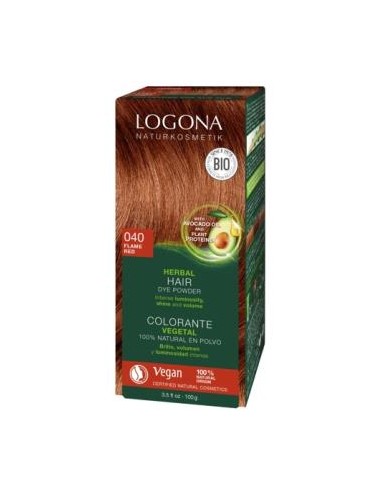 COLORANTE VEGETAL cobre intenso 040 100gr. LOGONA