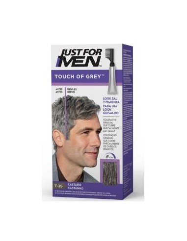 JUST FOR MEN TOUCH OF GREY TONO castaño T35