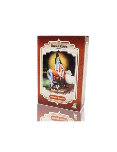 HENNA POLVO CASTAÑO OSCURO 100gr. RADHE SHYAM