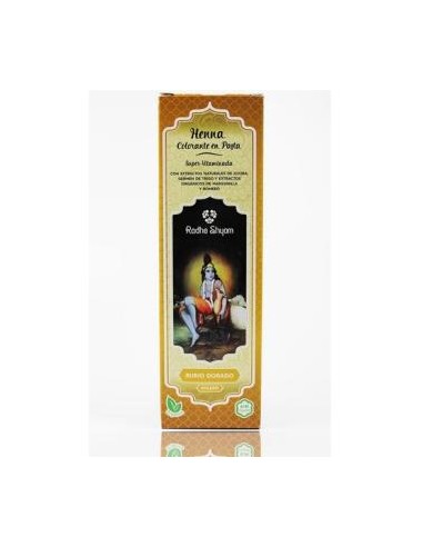 HENNA PASTA RUBIO DORADO 200gr. RADHE SHYAM