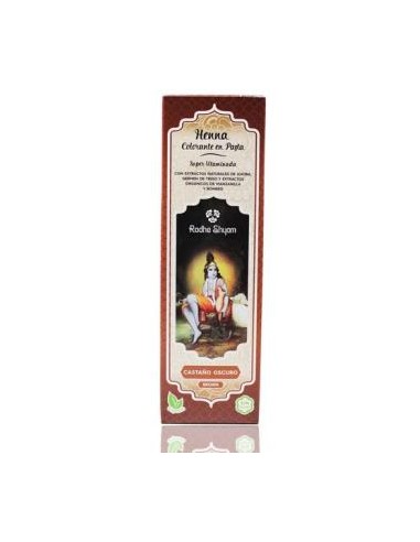 HENNA PASTA CASTAÑO OSCURO 200gr. RADHE SHYAM