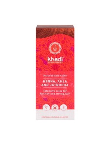 HENNA NATURAL con amla y jatropha 100gr. KHADI