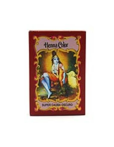 HENNA POLVO SUPER CAOBA OSCURO 100gr. RADHE SHYAM