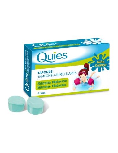 TAPONES NATACION silicona infantil 6ud. QUIES