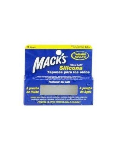 TAPON OIDO MACKS SILICONA 4 unidas adulto MACKS