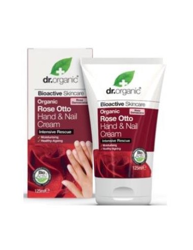 CREMA DE MANOS Y UÑAS rosa de damasco 125ml. DR. ORGANIC