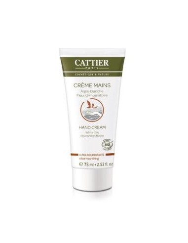 CREMA DE MANOS con arcilla blanca 75ml. CATTIER