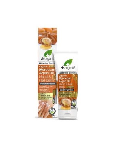 BALSAMO MANOS Y UÑAS aceite argan marroqui 100ml. DR. ORGANIC