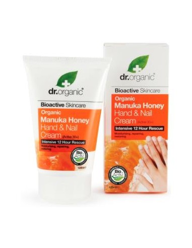 CREMA DE MANOS Y UÑAS miel de manuka 125ml. DR. ORGANIC