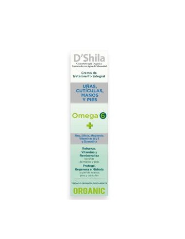 CREMA MANOS Y UÑAS OMEGA-6 con dosificador 250ml. DSHILA