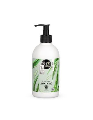 JABON DE MANOS SUAVIZANTE aloe-leche 500ml. ORGANIC SHOP