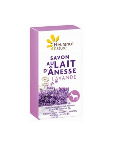 JABON LECHE DE BURRA con AE lavanda 100gr. FLEURANCE NATURE