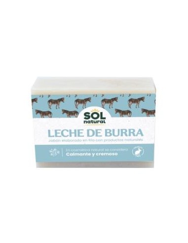 JABON EN PASTILLA de leche de burra 100gr. SOLNATURAL