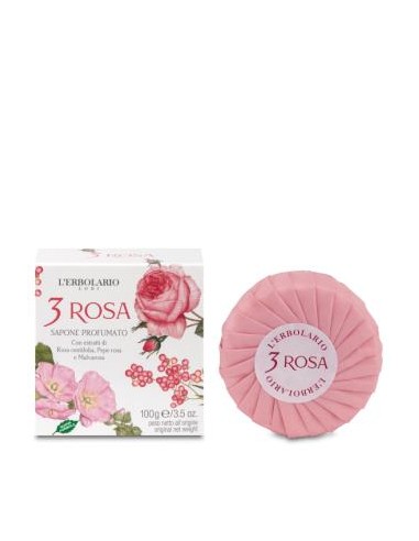 ROSA jabon pastilla 100gr. LERBOLARIO