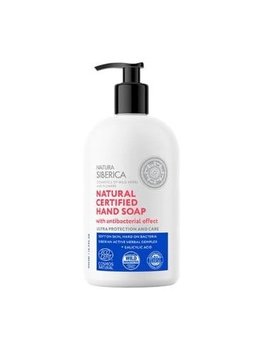 JABON DE MANOS HIGIENIZANTE antibacteriano 500ml. NATURA SIBERICA