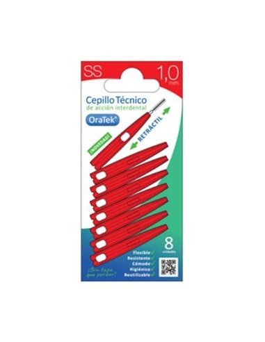 CEPILLO INTERDENTAL RETRACTIL 1mm 8ud. ORATEK