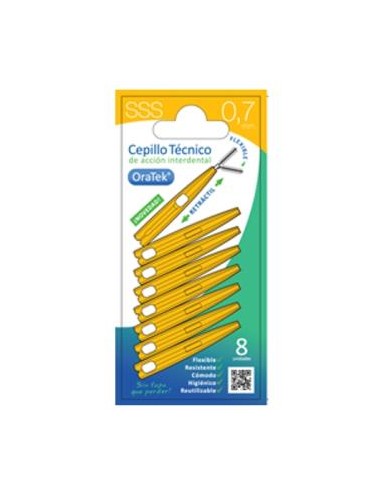 CEPILLO INTERDENTAL RETRACTIL 0,7mm 8ud. ORATEK