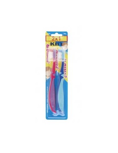 CEPILLO DENTAL KIN JUNIOR 6-12 AÑOS CAPUCHON 2x1