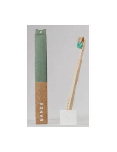 BANBU cepillo dental adulto suave verde.