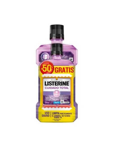 LISTERINE CUIDADO TOTAL 500+250ml.