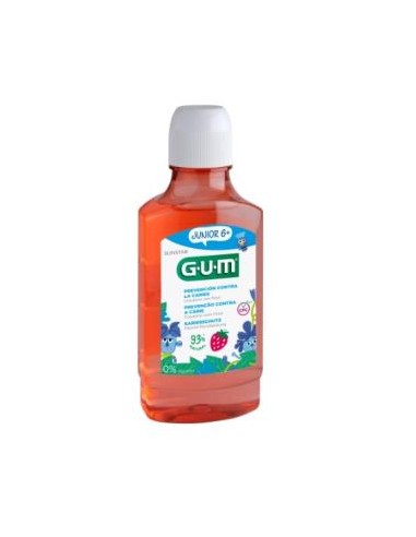 COLUTORIO JUNIOR +6 AÑOS FRESA 300ml GUM