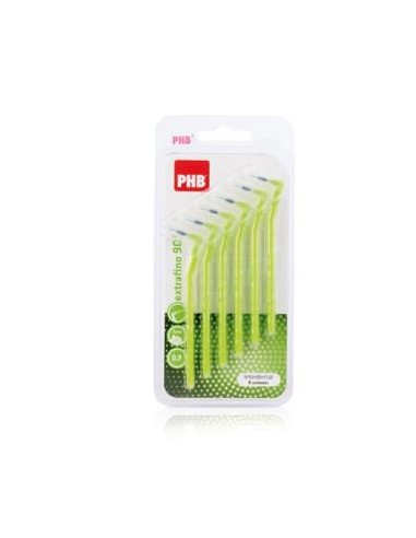 PHB CEPILLO INTERDENTAL 90o EXTRAFINO 0,9 VERDE 6u