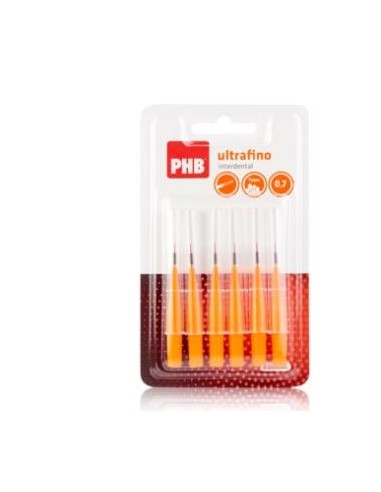 PHB CEPILLO INTERDENTAL ULTRAFINO 0,7 NARANJA 6ud