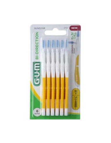 CEPILLO INTERDENTAL BI-DIRECTION XL 1,4mm 6un GUM