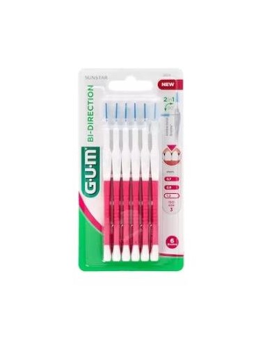 CEPILLO DENTAL BI-DIRECTION fino cónico rosa 1.2 GUM