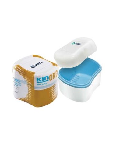 CONTENEDOR KIN ORO BAÑO PROTESIS DENTAL 1 BLANCO