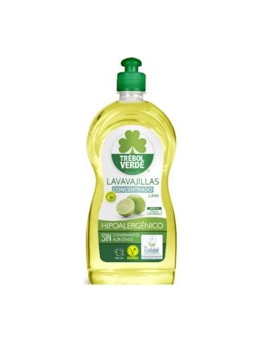 LAVAVAJILLAS concentrado lima 750ml. ECO TREBOL VERDE