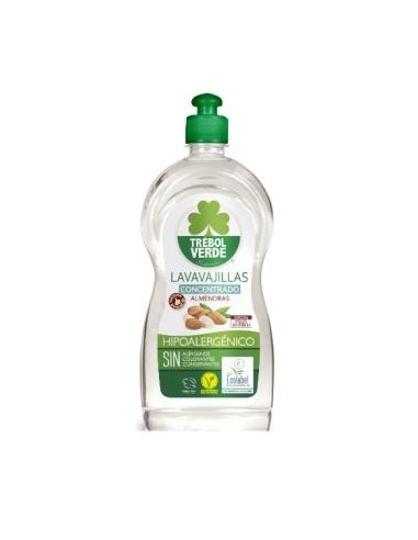 LAVAVAJILLAS concentrado almendras 750ml. ECO TREBOL VERDE