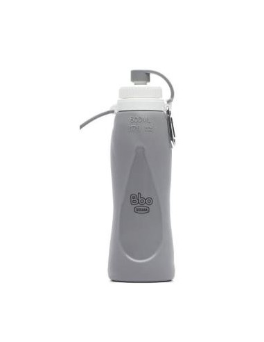 BOTELLA SILICONA PLEGABLE gris 500ml. BBO17.500.GR IRISANA