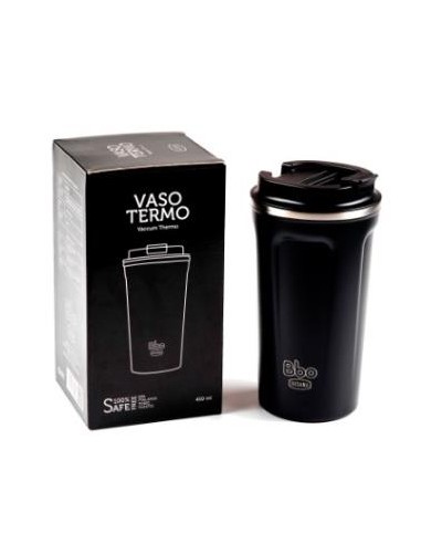 VASO TERMO ACERO INOXIDABLE negro 450ml. BBO19.NE IRISANA