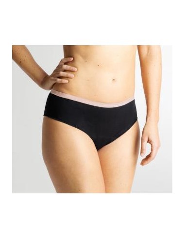 BRAGUITA MENSTRUAL negra/rosa flujo moderado 5/XL. COCORO