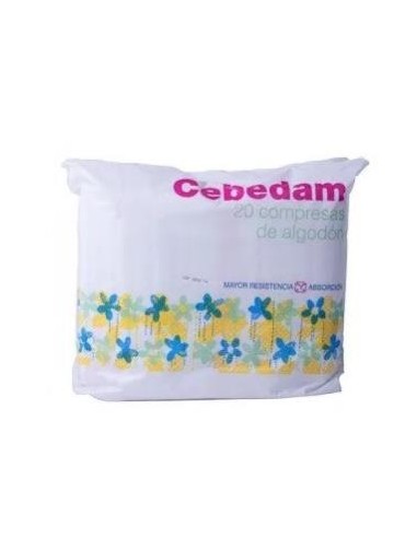 CEBEDAM COMPRESAS HIGIENICAS ALGODON 20un