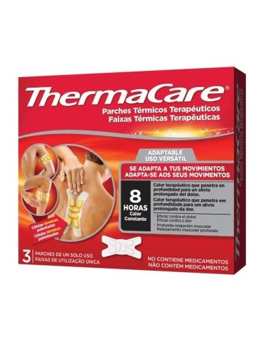 THERMACARE parche termico adaptable 3ud.