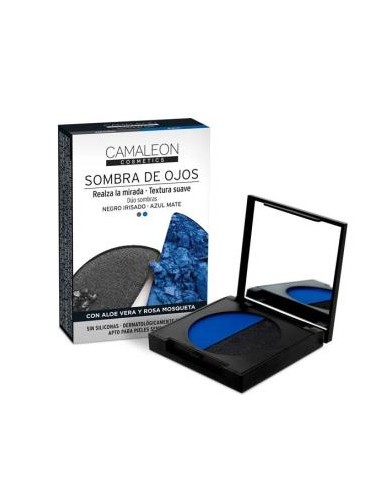 CAMALEON SOMBRA DE OJOS duo negro-azul CAMALEON COSMETICS