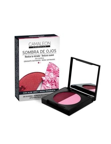 CAMALEON SOMBRA DE OJOS duo granate-rosa CAMALEON COSMETICS