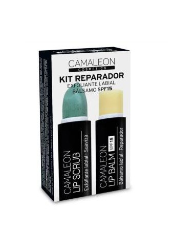 CAMALEON KIT REPARADOR labial+exfoliante melon. CAMALEON COSMETICS