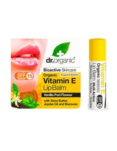 SKIN CLEAR balsamo labial vitamina E 5,7ml. DR. ORGANIC