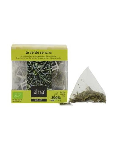 TE VERDE SENCHA infusion 15piramides. ECO VEGAN ALMA HOME