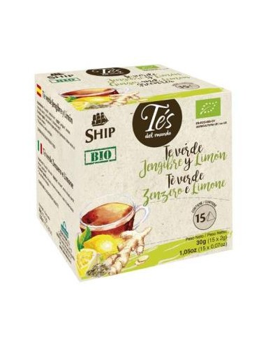 TE VERDE JENGIBRE LIMON infusion 15piramides SHIP