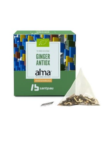 TE VERDE GINGER ANTIOX infusion 15piramides.ECO ALMA HOME