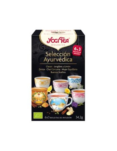 YOGI TEA SELECCION 6sabores x 3bolsas de infusion