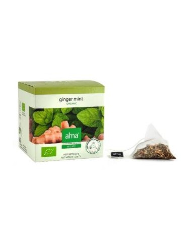 JENGIBRE MENTA infusion 15piramides. ECO VEGAN ALMA HOME